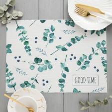 Eucalyptus cloth napkin on the table