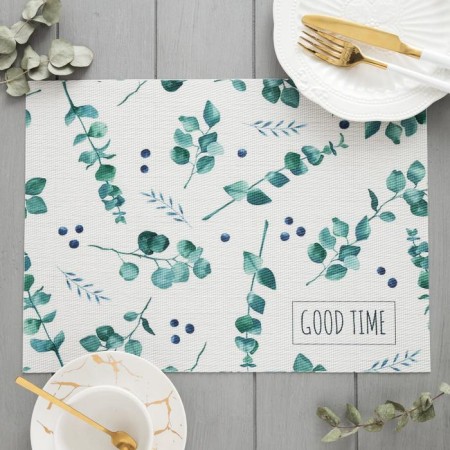 Eucalyptus cloth napkin on the table