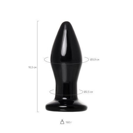Sexus Glass Viber Vibrovalok, Glass, Black, 10.5 cm-7
