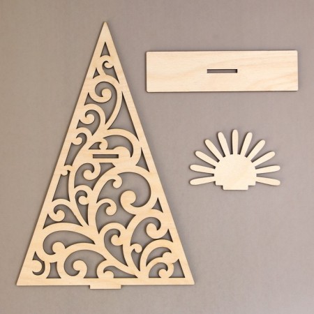 Salvetnik from plywood "Christmas tree"-5