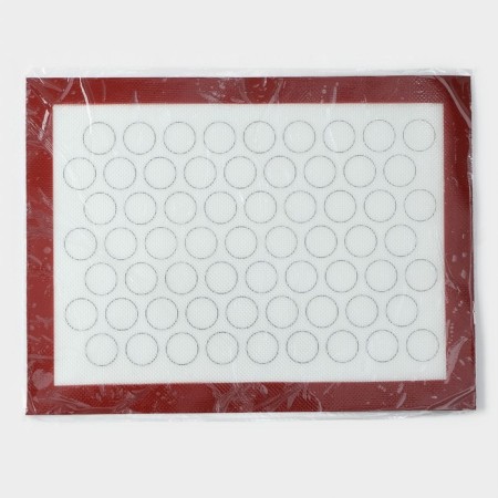 Reinforced rug for pasta Dolyana "Macaron", silicone, 40 × 30 cm-4