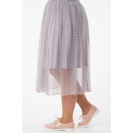 Women's skirt, size 52, gray color-4
