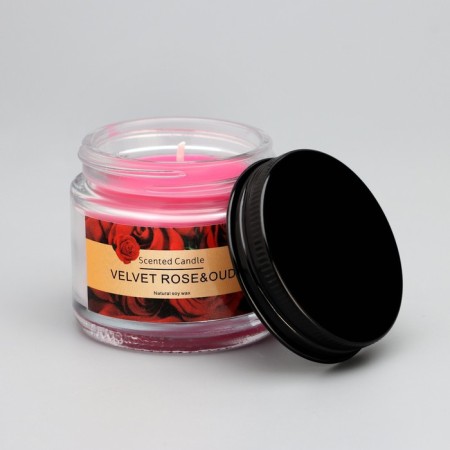 Aromatic candle "Velvet Rose & Oud", 5*5cm, 140 gr-1