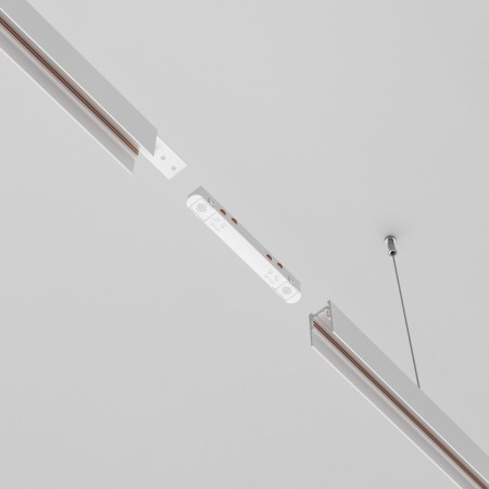 Direct power connector for the Technical Tra034PC-42W track system, 13.8x1.6x1.8 cm, white color-3