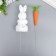 Decor on the stick "Rabbit in sprinkles with circles and carrot" set 2 pcs 15 cm