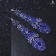 Hanging earrings with rhinestones "evening" petals, blue color in silver, 8 cm