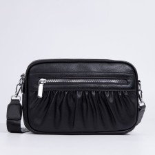 Bag Cross-Bodi with a zipper, black color