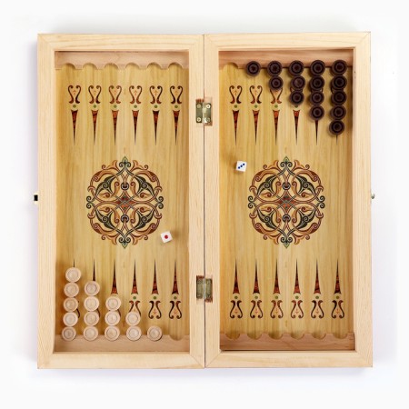 Board game 3 in 1 "Classic": chess, checkers, backgammon, wood 40 x 40 cm-4