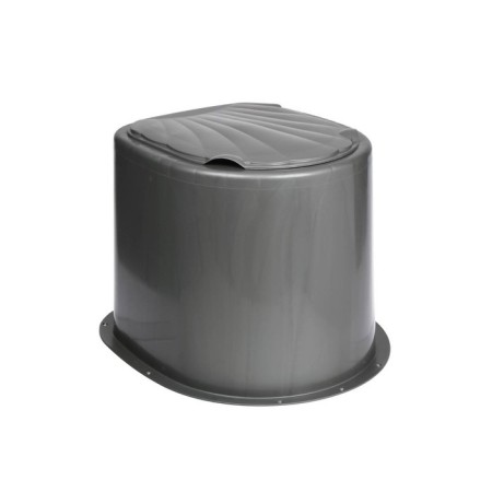 Country toilet, h = 35 cm, without a bottom, with holes for attaching to the floor, gray-1
