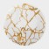 Serving napkin on the table "marble", d = 38 cm, white color