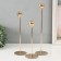 Climber Metal "Shar with faces" d = 2 cm set 3 pcs gold 22 cm, 27 cm, 32 cm