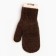 Double children's mittens, dark brown color, size 14 (6-9 years)