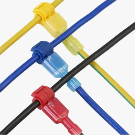 Connector T-shaped, puncturing type, under the wire 0.5-1.5 mm2, red, set 10 pcs-4