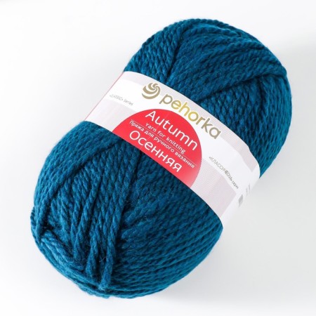 Autumn yarn 25% wool, 75% pan 150m/200g (14-Morskaya wave)-1