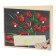 Postcard "Congratulations!" Handmade, tulips, 8 x 9 cm
