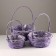 A set of baskets of 3 pcs, d34x14xh40 cm, lilac, willow