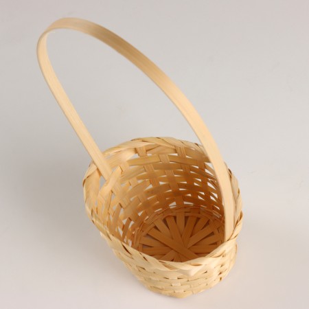 Wicker basket, d13x9xh330cm, natural, bamboo-2