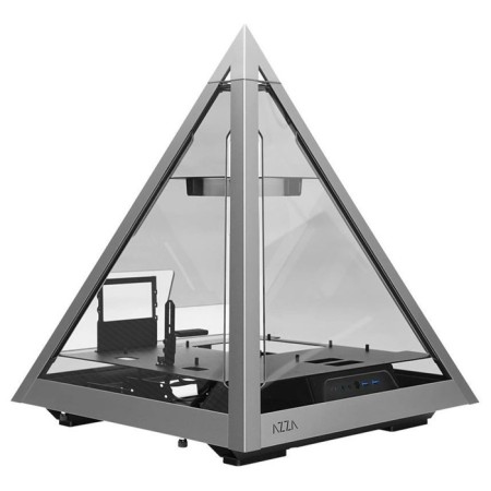 AZZA PYRAMID L Black/silver case without ATX 6x120mm 2xusb3.0 Audio Bott PSU BP-2