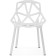 Plastic stools metal/plastic, white/white 55x56x80 cm