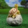 Garden figure "Turtle on Stone" 11.5x11.5x17cm