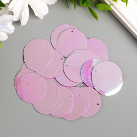 Sequins "circle" pink mother -in -law set 30 g d = 2.5 cm-1