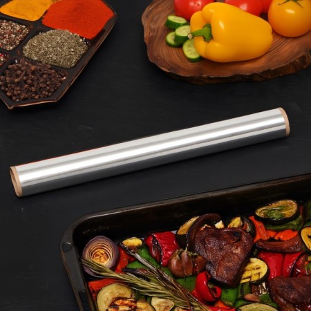 Foil aluminum food "Upak land" 29 cm x 10 m, 9 μm
