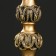 Summary on a carved round stand, gold 11x11x25 cm, for a candle d = 5.5 cm
