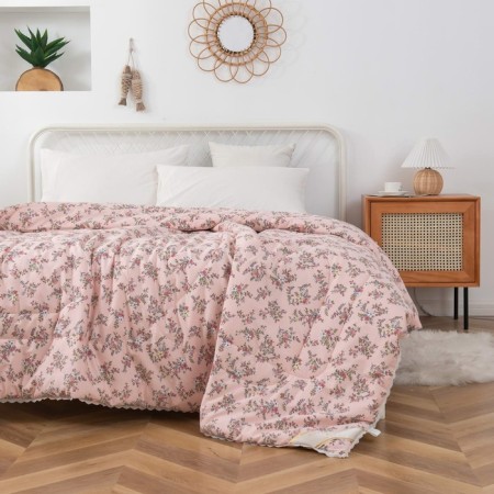Valentine's blanket, size 200x220 cm, peach color