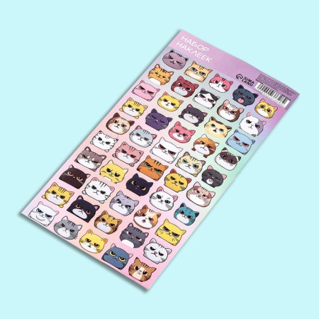 Paper children's stickers 10 x 22 cm, "muzzle"-1