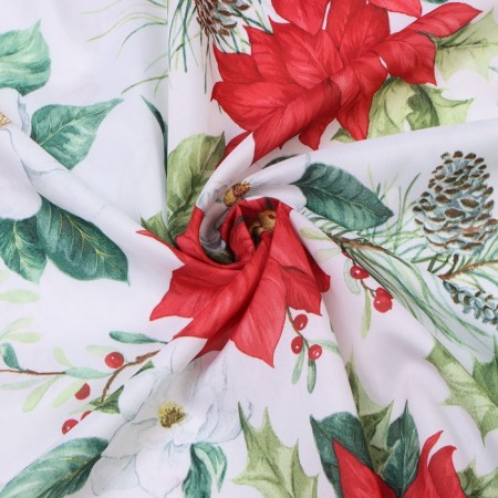 Grinding tablecloth "Christmas flowers" 145*180 cm, 100% p/e-6