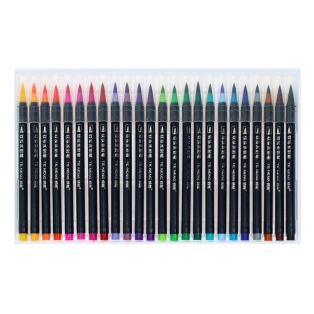 Fleeters, 24 colors, in a plastic box, a ventilated cap, "brushes"-1