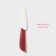 Knife ceramic shade "Simple", blade 12.5 cm, handle Soft Touch, red color