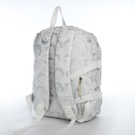 School backpack from textiles 2 of the lightning department, 4 pockets, gray color-3