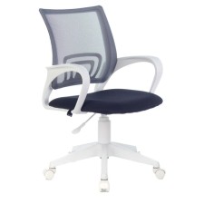 A chair for the operator Brabix Fly MG-396W, white plastic, grid, dark gray TW-04/TW-12