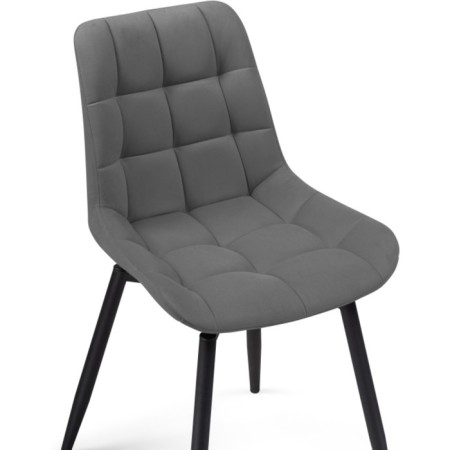 Stool on a chelsea metal -steamer spinning, metal/velor, black/gray 49x55x84 cm-5