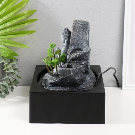 The desktop fountain from the network, backlight "Gray Buddha - Touch" 29x21x26 cm-3