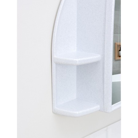 Bathroom cabinet with a mirror "Orion", color white marble-4