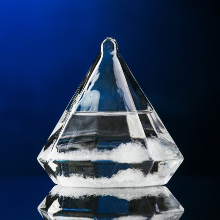 Barometer - Stormglass "Crystal" 8x10cm, white