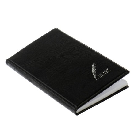 The notebook "Pen" A7, 70 sheets in the cage, PVC cover, black-1