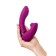 Turnoven vibrator with vacuum stimulation Jos Spinser, 23 cm, silicone, purple color