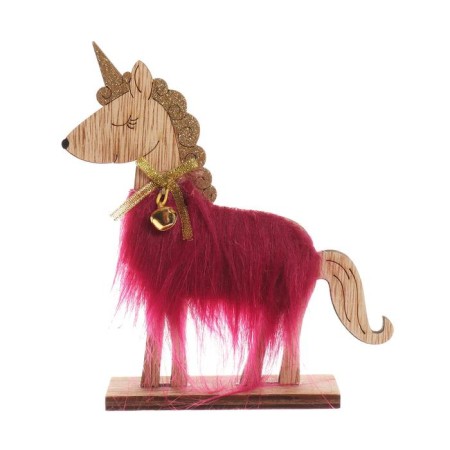 New Year's decor "Unicorn with a bell" 14 × 4 × 16 cm, fuchsia-3