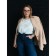 Female T-shirt, size 60-62, pale blue color