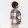 Children's shirt kaftan insulated, gray-beige color, size 32 (110-116 cm)
