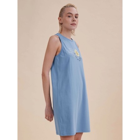Women's dress, size l, blue color-1