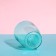 Pot for orchids, 2 l, 14.8 × 16.2 cm, round, plastic, transparent-turquoise