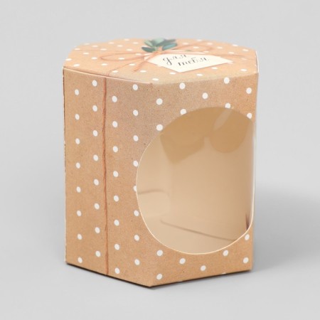 Bonbonniere box, gift packaging, “eco”, 8 x 7.5 x 6 cm