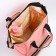 Women's backpack with thermal carman, thermal drum - portfolio, pink color