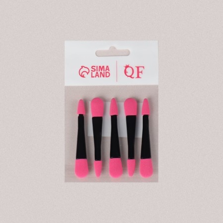 A set of applicators, 5 pcs, 6.5 cm, bilateral, black/pink color-6