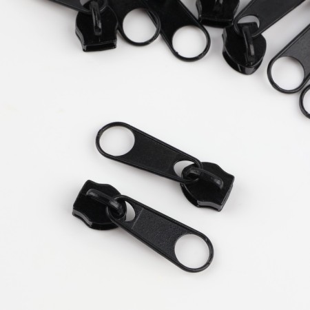 Galanterery Castle for Lightning "Spiral", No. 5, without a stopper, 10 pcs, black color