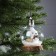 Christmas ball "Bunny with a Christmas tree", batteries, 1 LED, glow warm white